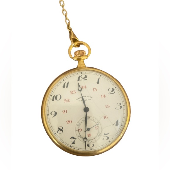 HP 🎉 1900s Paragon Chronometer 18k Pocket Watch - Picture 2 of 15